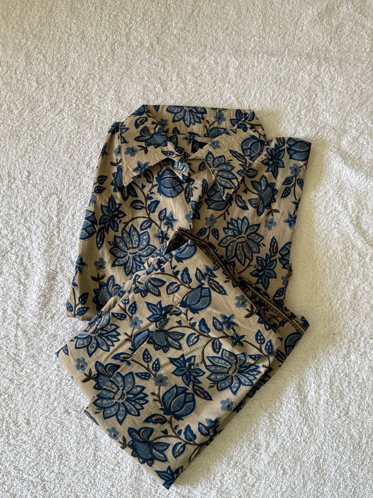 Silk cotton kurta cord set